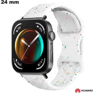 Pulsera de reloj Huawei de goma blanca de 24 mm de calidad