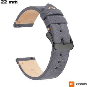 Acheter Bracelet noble Cuir véritable Xiaomi 22mm Gris montre