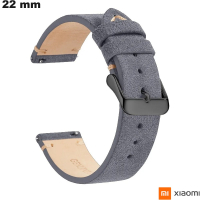 Koop Armband edel Echt Leer Xiaomi 22mm Grijs horloge