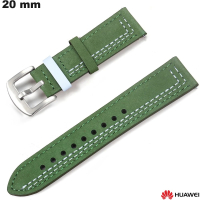 Vente Bracelet Cuir véritable Vert Huawei montre 20mm