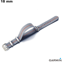 Grijze Garmin Horlogeband Textile 18mm \ Snelle Levering