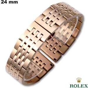 Comprar Bracelete Dourado Rosa Jubilee Aço Inox 24 mm Rolex
