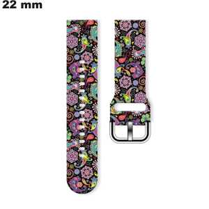 Psychedelisches Armband für Uhr Kaufen Muster 22mm Silikon