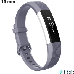 Bracelet Silicone 15 mm pour montre FitBit Gris