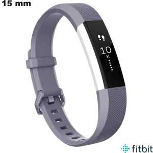 Bracciale in silicone 15 mm per orologio FitBit grigio | Qualità premium