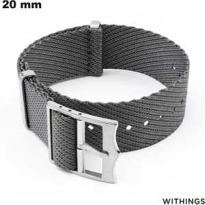 Bracciale Tissu Withings militare 20mm Grigio / Port Offerto