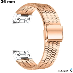 Bracelet Doré rose 26 mm Acier Inoxydable Garmin