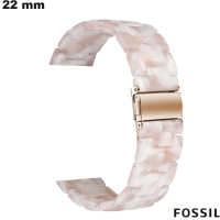 Slimwatchband 22 mm Roze Fossiel Hars goedkoop
