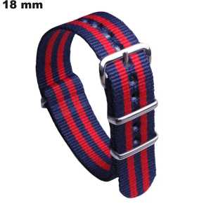 Bracelete de Relógio Tecido Azul 18 mm | Qualidade Premium