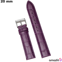Pulseira 20mm Amazfit Couro verdadeiro Roxo relógio barato