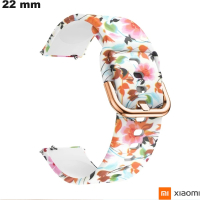 White Rubber Floral Bracelet 22 mm Xiaomi Quality Watch