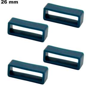 4 Bucles baratos Azul 26mm de reloj de Silicona \ Mejor Precio