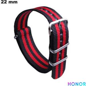 Acheter Bracelet 22mm Honor Tissu Noir montre connectée