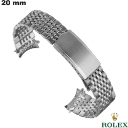 Bracciale Jubilee 20 mm Acciaio Inossidabile Silverato di Rolex