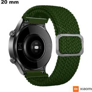 Bracelete Xiaomi extensível de relógio inteligente Verde 20mm de qualidade