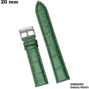 Echte Leren Groene 20mm Horlogeband voor Samsung van hoge kwaliteit