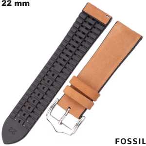 Venta de pulsera de caucho para reloj inteligente de 22 mm Fossil marrón