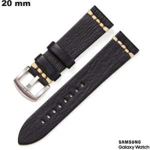 Vente Bracelet Noir Samsung Cuir Vegan de montre connectée