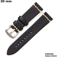 Verkauf von schwarzem Samsung Vegan-Lederarmband für Smartwatches