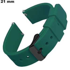 Pulseira de Borracha para Relógio Verde 21 mm: Envio em 24h