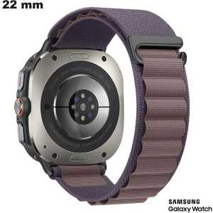 Armband 22mm Nylon für sportliche Samsung-Uhr günstig lila