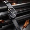 Acheter Bracciale raffinato in cuoio PU da 20 mm per orologio nero ● Spedizione veloce