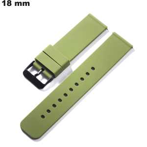Bracelet 18mm pour montre Caoutchouc Vert ● Expédition 24h