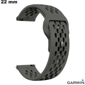 Bracelet 22 mm Silicone Gris de montre Garmin | Port à 3,99€