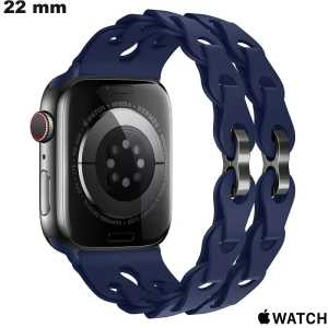Bracelet Bleu Apple Watch de montre Caoutchouc 22 mm pas cher