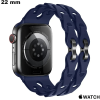 Pulsera Azul Apple Watch de reloj de Caucho 22 mm barata