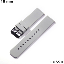 Pulseira 18mm de relógio inteligente Cinza Silicone Fossil