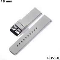 18mm Gray Silicone Smartwatch Bracelet Fossil Cheap