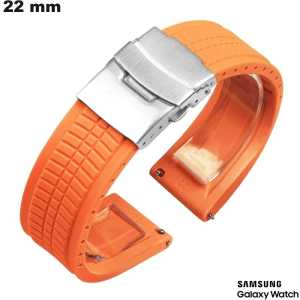 Orange Silicone Smartwatch Bracelet 22 Cheap