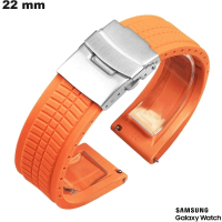 Orange Silicone Smartwatch Bracelet 22 Cheap