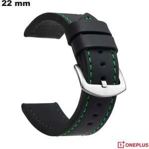 Armband OnePlus Zwart Nepleer smartwatch met gladde korrel van hoge kwaliteit