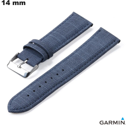 Bracelet de montre intelligente Garmin 14 mm Bleu Tissu