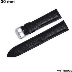 Pulseira 20mm Preto Withings grão de avestruz / Envio Rápido