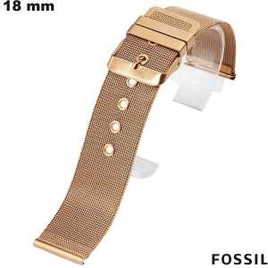 Comprar Bracelete milanês de relógio Fossil 18 mm Dourado rosa