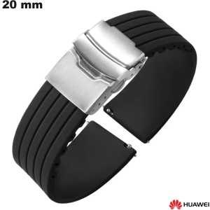 Pulseira de Borracha 20mm Preta Huawei relógio inteligente barato