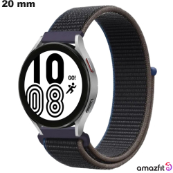 Bracelet montre connectée Gris 20mm Amazfit Nylon