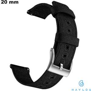 Original 20 mm Black Bracelet Haylou Quality Fabric Watch