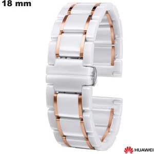 Bracciale Bianco 18 mm Ceramica Huawei # Spedizione Veloce