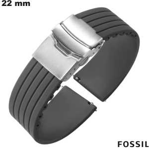 Bracciale Grigio per smartwatch 22mm Fossil Silicone economico