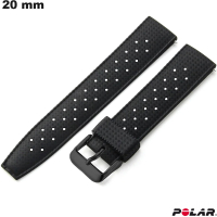Venda de Bracelete Polar Casual para Relógio Preto de Silicone 20 mm