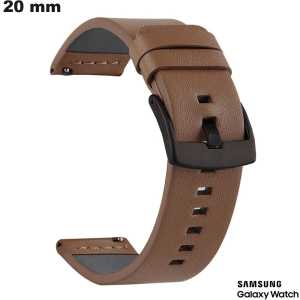 Verkauf von 20mm braunen Samsung Smartwatch Armbändern aus Kunstleder