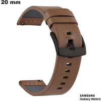 Verkauf von 20mm braunen Samsung Smartwatch Armbändern aus Kunstleder