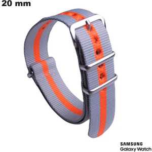Pulseira 20 mm Tecido Samsung Cinza relógio inteligente barato
