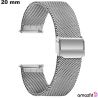 Acheter Verkoop Armband 20mm RVS Amazfit Horloge Zilver