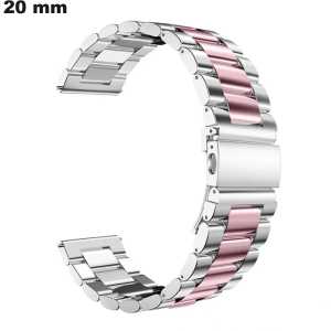 Bracelete de Metal Oyster para relógio 20mm Prateado de qualidade