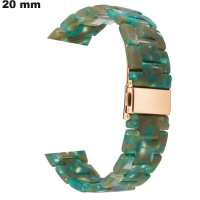 Pulseira de 20mm Verde de Relógio em Resina - Frete Grátis